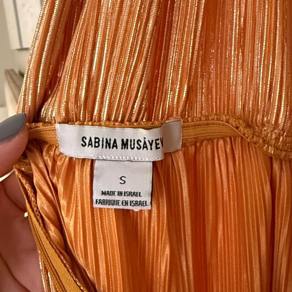 Sabina Musayev Ophelia Plissé Lurex Midi Dress - Picture 8 of 8